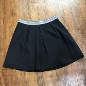 The limited black pleated skater skirt with chevron waistband size small